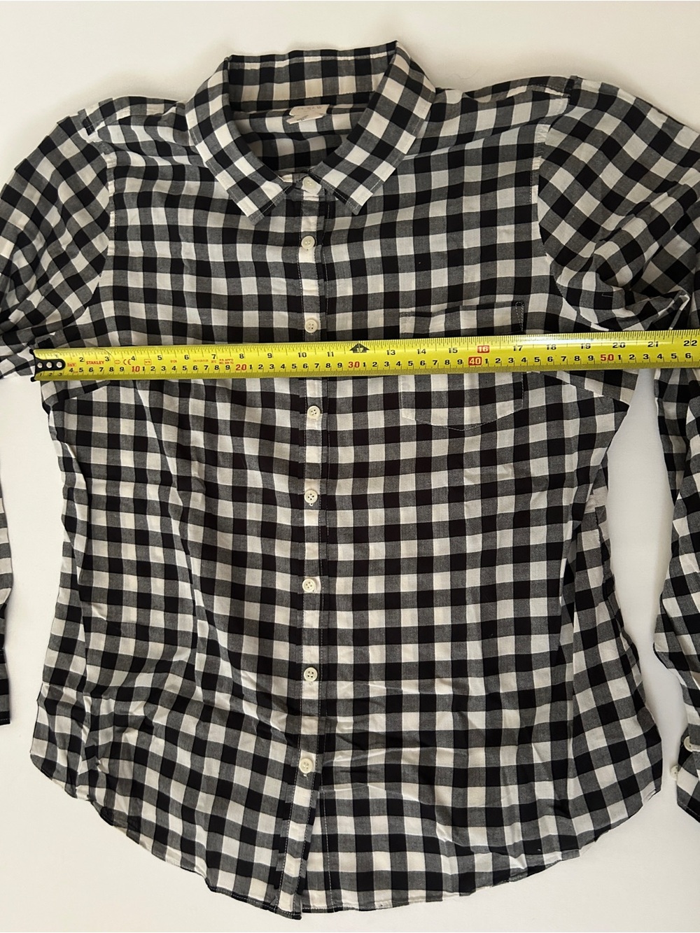 J. Crew Black and White Check Button-Down Shirt - Picture 6 of 6